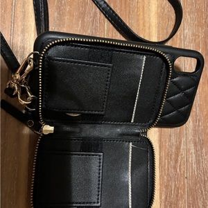 Apple iPhone XR crossbody purse Black